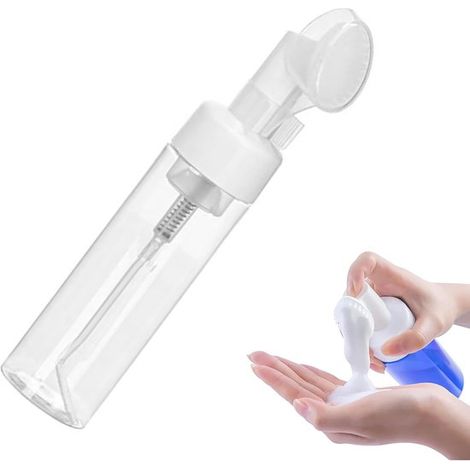 Dispensador de jabón en espuma, Botella con bomba de espuma, 1 pieza, Aireador, Botella espumadora, 150 ml, Transparente, PET (1/5)