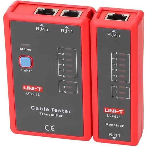 Testeur de câbles de réseau Rj45 et de téléphone Rj11 Ut681l - Testeur de câbles de réseau Rj45 et de téléphone Rj11 Ut681l