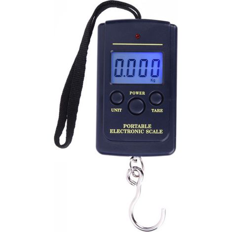 Balance numérique pour poissons, balance suspendue, balance électrique portable en plastique, balance numérique pour la pêche à accrocher à un poteau, capacité de charge 40 kg