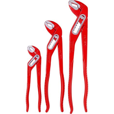 Virax – Jeu de pinces multiprises 990008 – Lot de 3 – Serrage précis 7 positions – Branches anti-pincement – Pour pièces de formes variées