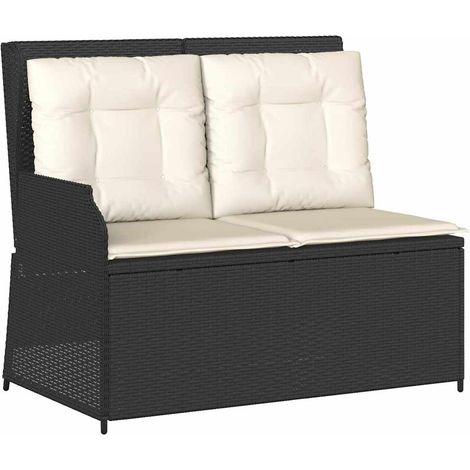 Maison Exclusive - Sillón reclinable de jardín con cojines ratán