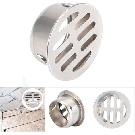 Rejilla de acero inoxidable para suelo de balcones exteriores, modelo 50, boca plana, antiobstrucción, diseño plano (1 pieza) (1/5)