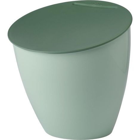 Mepal - Cestino per Rifiuti Organici Calypso - Piccolo Contenitore per Rifiuti con Coperchio - Ideale per l'Organizzazione della Cucina - Lavabile in Lavastoviglie - 2200 ml - Nordic sage (1/5)