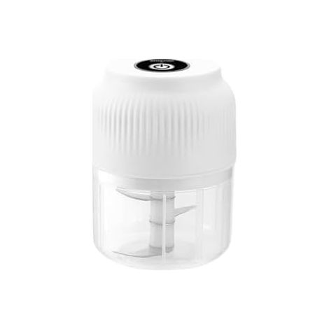 250 ml kabelloser elektrischer Zerkleinerer, leistungsstarke Mini-Küchenmaschine, wiederaufladbar über USB, Edelstahlklinge, zum Zerkleinern von Fleisch, Fisch, Zwiebeln, Knoblauch, Gemüse, Schokolade