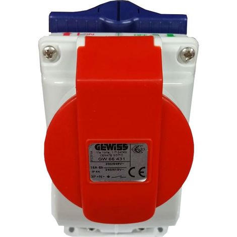 COMBIBLOC S.F.IP44 3P+N+T 16A 400V 6H GEWISS GW66431 (1/2)