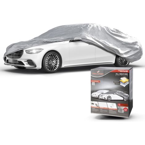 Abdeckplane Auto All Weather Basic, Autoplane Vollgarage Größe XL, Autoabdeckung silber (1/5)
