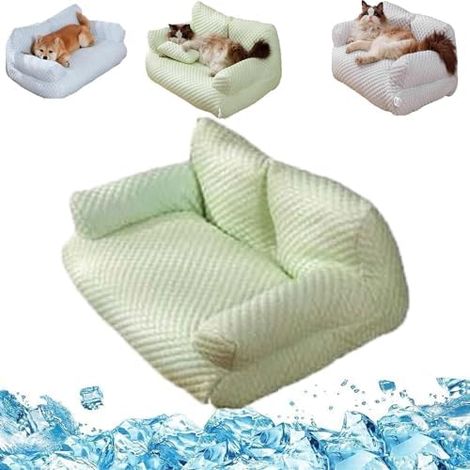 Lit Refroidissant Soie Glacee, Respirant, Lavable, Canapé, Chien, Chat, Ete, Frais, Doux, Confort (1/5)