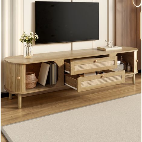 mobile contenitore 170 cm porta TV rattan naturale HAVRYA (1/5)