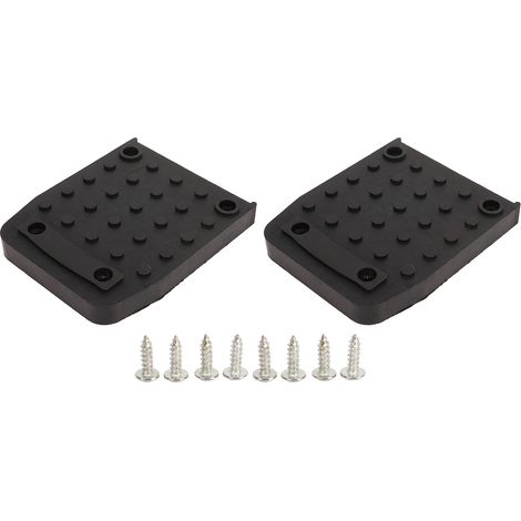 Lot de 2 patins antidérapants en nylon et PVC pour échasses de plaquistes, destinés à la peinture sur chantier. (1/5)