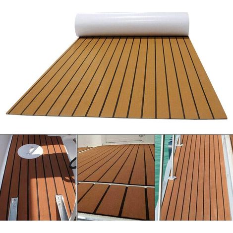 Revêtement de sol en PVC Dalles de vinyle auto-adhésives, à utiliser sur les ponts de bateaux, les camping-cars, les yachts, les quais flottants