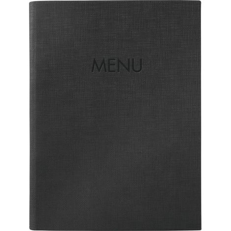 Sigel SM203 Chemise pour menu DIN A5 1 pc(s) avec 2 pochettes transparentes doubles pour 8 pages, reliure élastique noi
