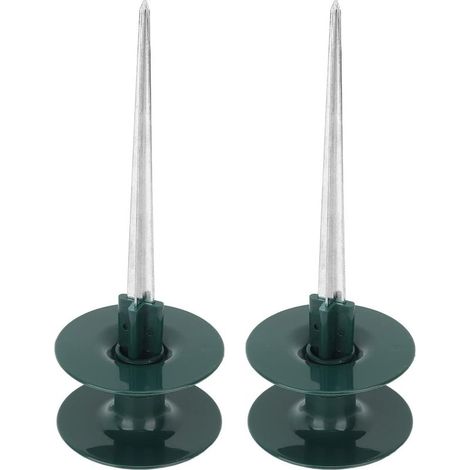 Enrouleurs de Tuyau, Support de Guide de Tuyau d'arrosage Robuste en Zinc pour Jardin, Pelouse, Piquet de Guidage de Tuyau d'arrosage 2 Pièces, Rouille Durable (1/4)