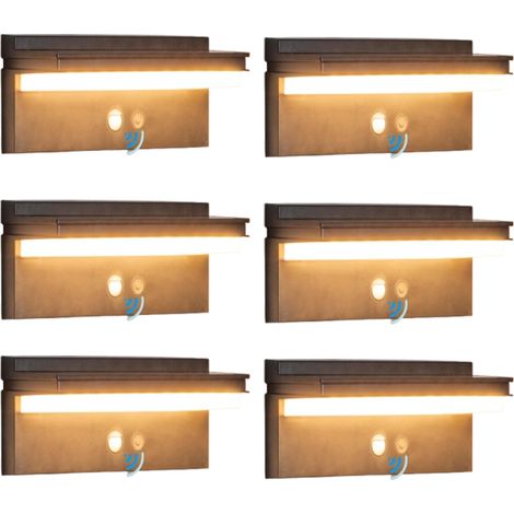 Pack 6 luminaires solaires – Warm White – 75 LED – Détecteur – IP65 – 4 modes – Lot grande surface