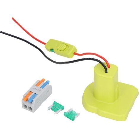 Adaptateur de batterie, Protection contre les surintensités, convertisseur de batterie au Lithium à maintien serré avec fusible 30A pour Ryobi One + 18v (1/5)