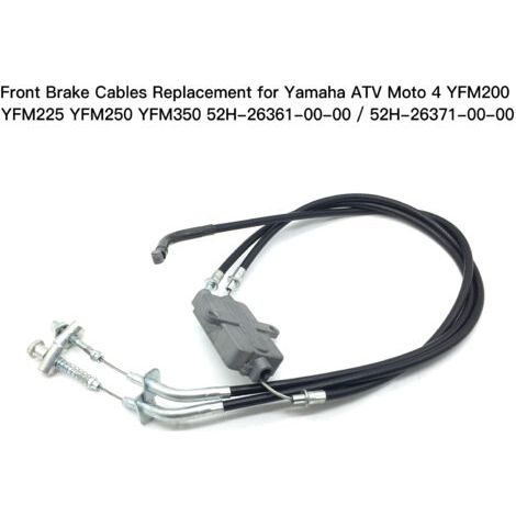 Câble de frein avant compatible avec les quads Yamaha Moto 4 YFM200, YFM225, YFM250 et YFM350 : références 52H-26361-00-00 et 52H-26371-00-00. (1/5)