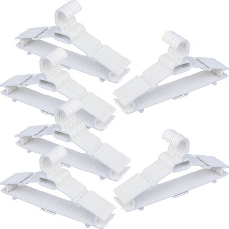 Percha mega de plastico blanca pack de 72 uds 42,20x0,73x21h cm (1/5)