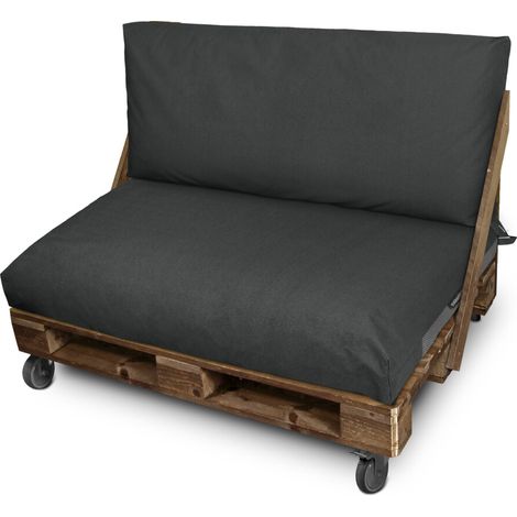 Coussins palette d'extérieur Gris Naylim Mate Siège 120x80x20 Gris