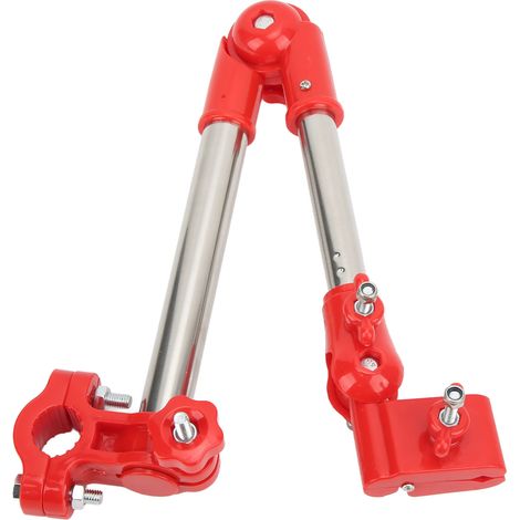 Support vélo universel pivotant à 360°, fixation robuste en acier inoxydable pour parapluie de poussette ou vélo, idéal pour l'ombre en extérieur. (1/5)