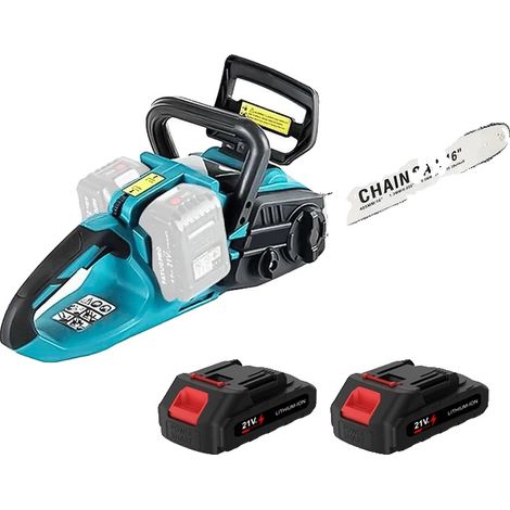 Scie Électrique, Barre de Coupe de 16 Pouces, Fonctionnement Sans Fil, Avec 2 batteries, 16 pouces, deux batteries (1/2)