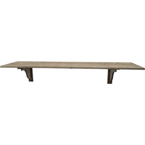 416792 Estante de almacenamiento en madera de nogal 20x75cm rectangular de pared