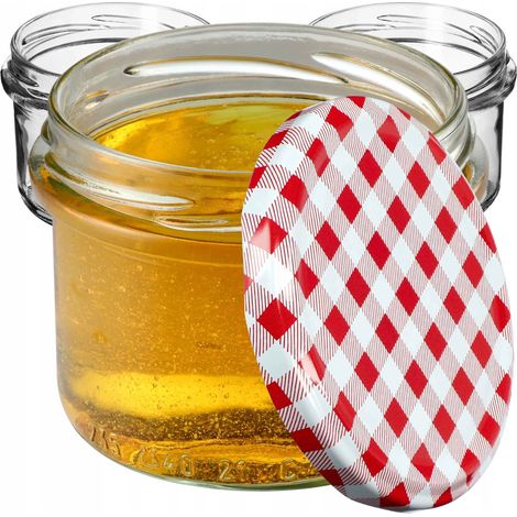 KADAX kleine Einmachgläser 235 ml, Gläser fi82, Minigläser für Honig und Ge-würze, Marmeladengläser (1/5)
