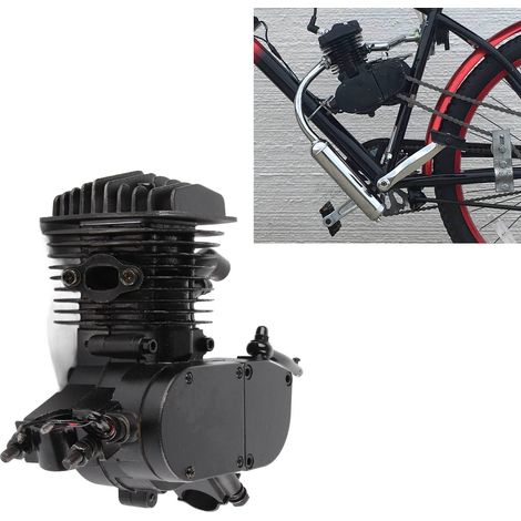 80-cm³-Zweitaktmotor, geeignet für motorisierte Straßenräder mit 26 und 28 Zoll Rahmengröße (schwarz) (1/5)