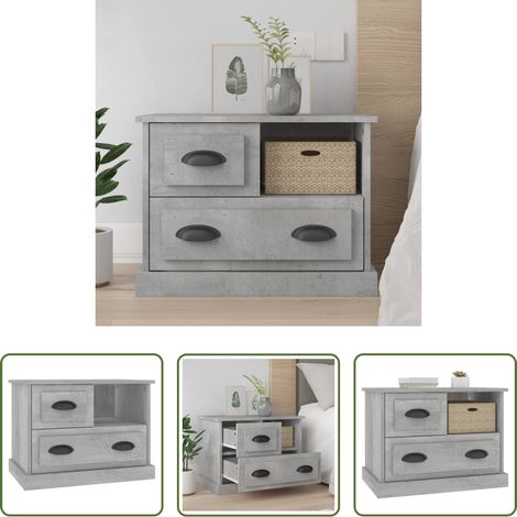 Nachttisch Beton - Nachttisch Betongrau 60x39x45 cm (1/5)