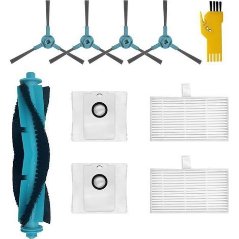 Kit de accesorios para Conga 2499 Ultra Home Advanced, Conga 2499 Ultra X-Treme, Robot Aspirador, Piezas de repuesto, 9 paquetes: 1 cepillo principal, 2 filtros, 4 cepillos laterales, 2 bolsas (1/4)
