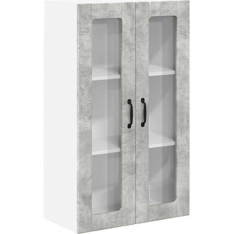 Meuble mural de cuisine,Armoire de cuisine avec porte Gris béton 60 x 31 x 100 cm CFW70984 (1/5)