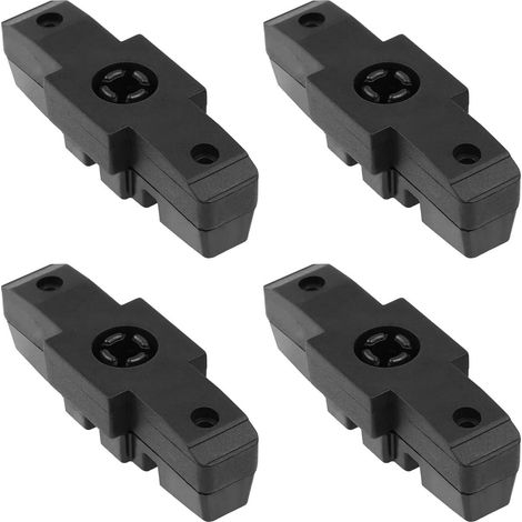Plaquettes de frein pour vélo - Lot de 4 - 5 × 1,7 × 1,4 cm - Accessoires vélo - Plaquettes de frein de rechange - Convient aux vélos de route et aux vélos de tourisme - Noir (1/5)