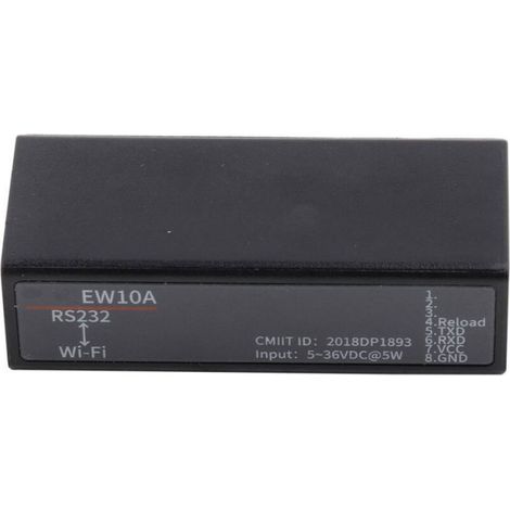 Serveur Serie Wifi - RS232 Vers Wifi Ethernet - Modbus TCP - 5-36 Vcc - 61x26x18 Mm - 1 Unite (1/4)