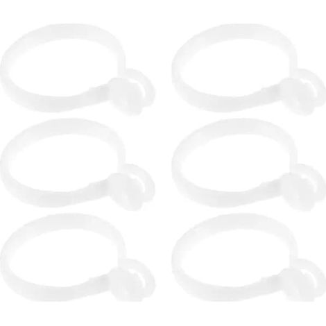 Gardinring en plastique, vit, 30 pièces, 5 x 4 x 1 cm (1/5)