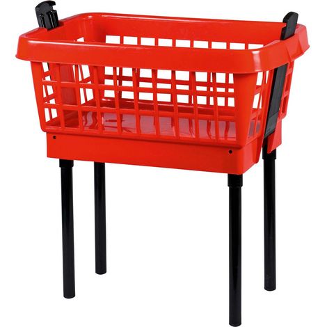 Wäschekorb mit Füßen rot, 65 cm (1/3)