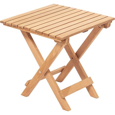 Table d'Extérieur Rubano, 2 Places, Table Pliant, 40x40x40 cm, Marron (1/4)