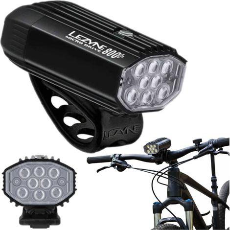 Lezyne Micro Drive 800+ Frontlicht für Fahrräder, Satin Schwarz, USB, IPX7