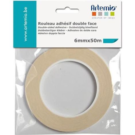 Ruban adhésif double face - largeur 6 mm