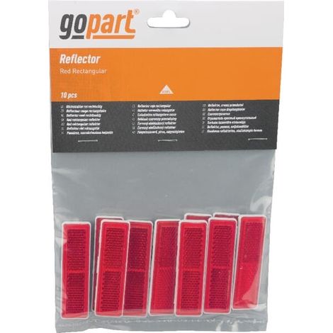 Catadioptre rectangle rouge 69x20mm GOPART LA75009 (1/3)