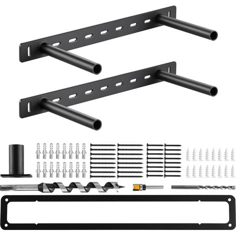 VEVOR Soportes Flotantes para Estantes de Alta Resistencia, Paquete de 2, Soporte Oculto Resistente, Capacidad de Peso de 68 kg para Montaje en Pared, Instalación Fácil, 406,4 x 157,4 x 38,1 mm (1/5)