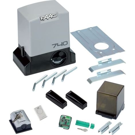 Faac Delta 2 Kit Automazione Per Cancelli Scorrevoli ad uso Residenziale con peso Max 500KG con lamp (1/2)