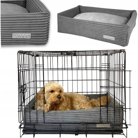 Cama para jaula de perro, cojín, cama para transportín, pana 60x40 (1/5)