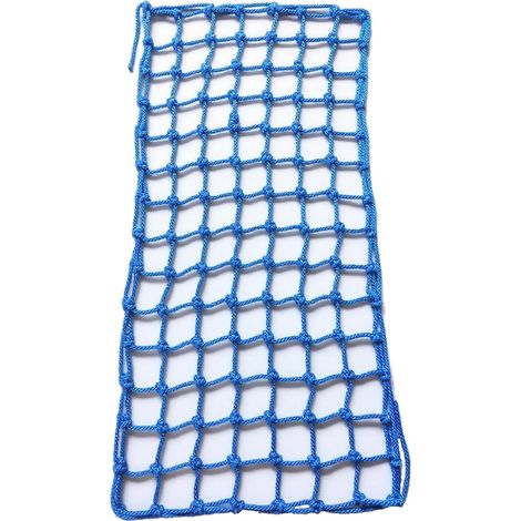 Filet D'escalade pour Enfants Polyester Corde Ladde Filet de Protection pour Aire de Jeux Anti-Chute, Parcours D'obstacles, BalançOires, Cabane Dans les Arbres(Size:182182cm(66ft),Color:bleu) (1/5)