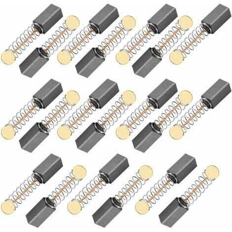 Lot de 20 balais de charbon 5x5x10mm – Métal graphite durable – Pour moteurs électriques – Compatible scies circulaires et perceuses - 20pcs