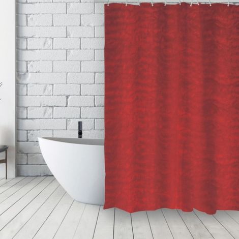 Rideau de douche Français Polyester 180x200cm MARIANNE Rouge MSV (1/4)