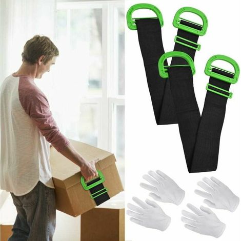 2 Pack Heavy Duty Carrying Straps Furniture Carrying Straps Load 600 Pounds Movable Straps with Handles Adjustable Lifting Straps for Furniture, Boxes, Mattress, Construction