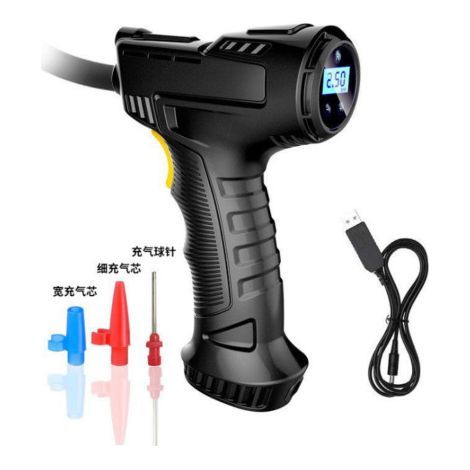 Gonfleur de pneus portable 150 psi avec compresseur infrarouge, pompe de gonflage pour pneus de voiture 12 V, manomètre numérique et lampe LED d'urgence (1/3)