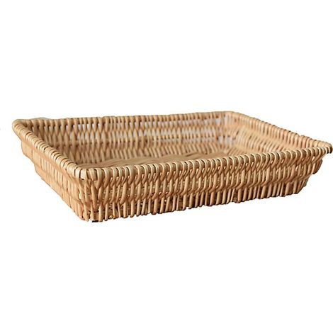 Panier de rangement en osier tressé, idéal pour fruits et pain, empilable (1/5)