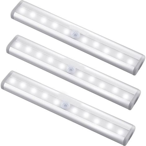 Lampe d'intérieur à détecteur de mouvement, lampe de meuble à détecteur de mouvement 10 LED, alimentée par piles KLB (1/5)