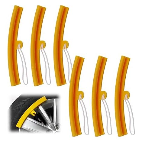 6 Pcs Protection de Jante avec Trous et CordesProtection de Jante avec Trous et Cordes ProtecteurOutil de Protection de Roue de Jante pour Moto Bicyclettes Démonte-Pneu Vélo 19.5cm