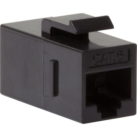 Connettore Keystone Cat6 UTP 2xRJ45 Nero