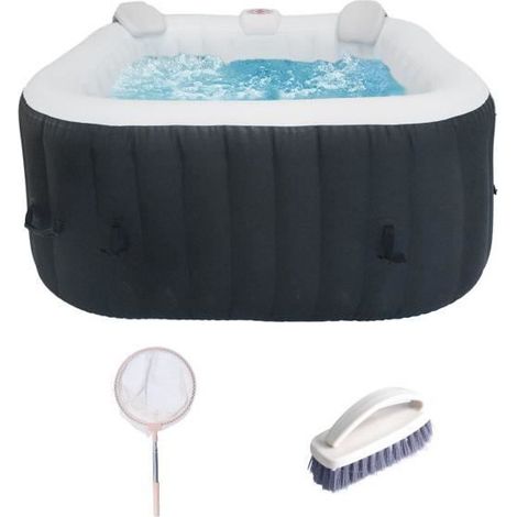 Spa gonflable 4 personnes â 130 micro-jets â TempĂ©rature max 40°C â Kit complet avec accessoires â Dimensions 155 x 155 cm â 600 litres â Sunspa (1/5)